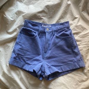 American Apparel Shorts (Blue) High-Waisted